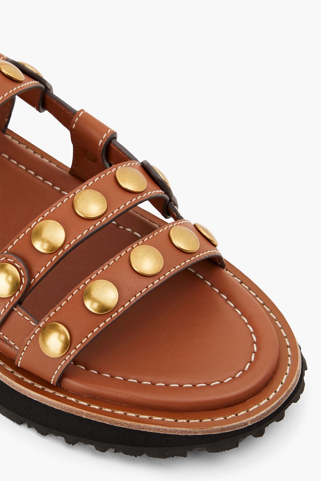 ZIMMERMANN Studded leather slingback sandals