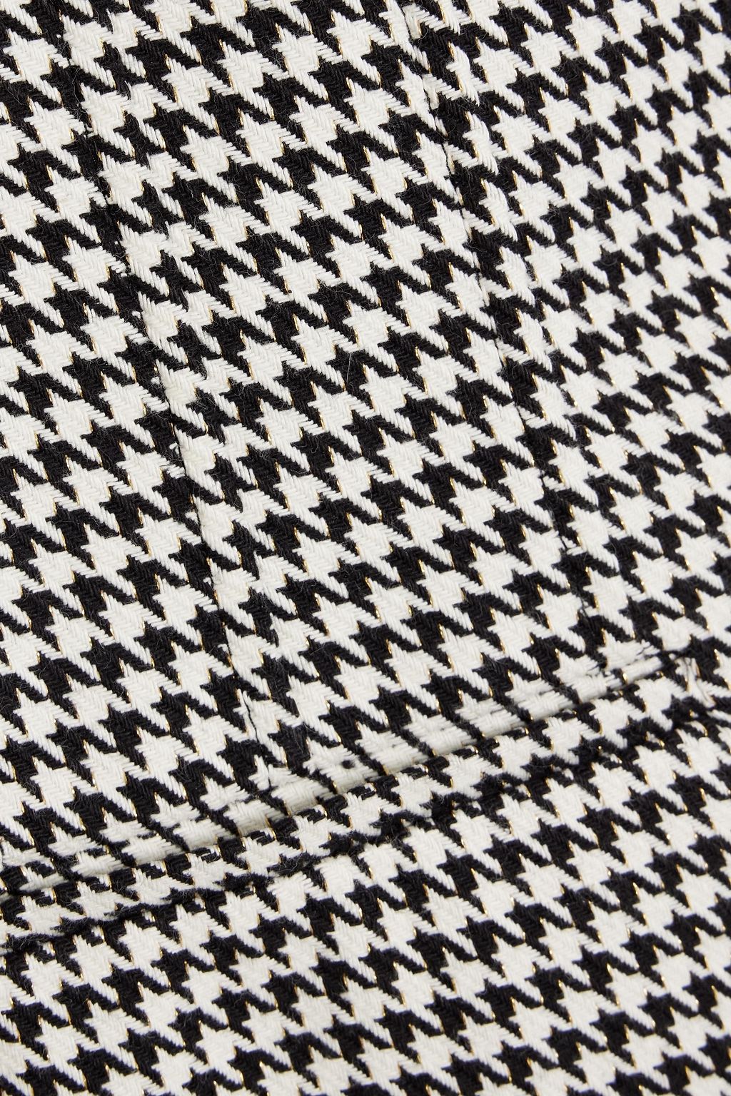 DEREK LAM 10 CROSBY Metallic houndstooth cotton-blend tweed mini dress