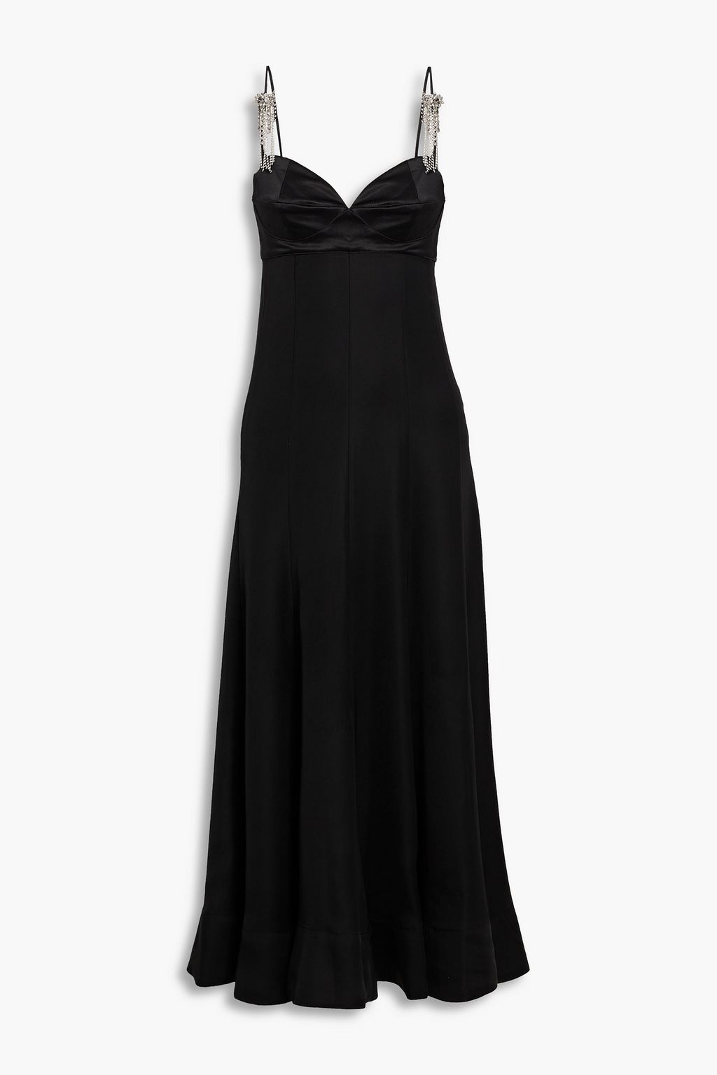 3.1 PHILLIP LIM Crystal-embellished flared satin maxi dress | THE OUTNET