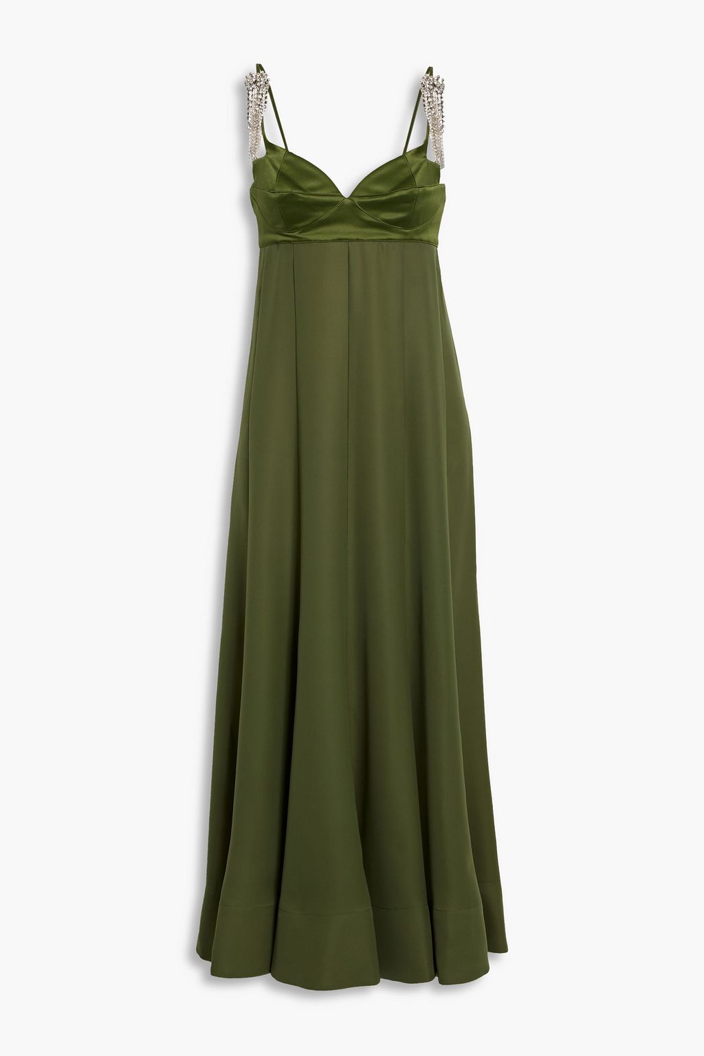3.1 PHILLIP LIM Crystal embellished flared satin maxi dress THE
