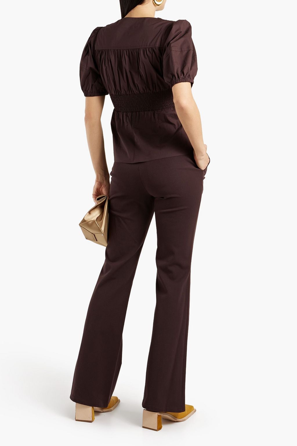 DEREK LAM 10 CROSBY Cotton-blend flared pants