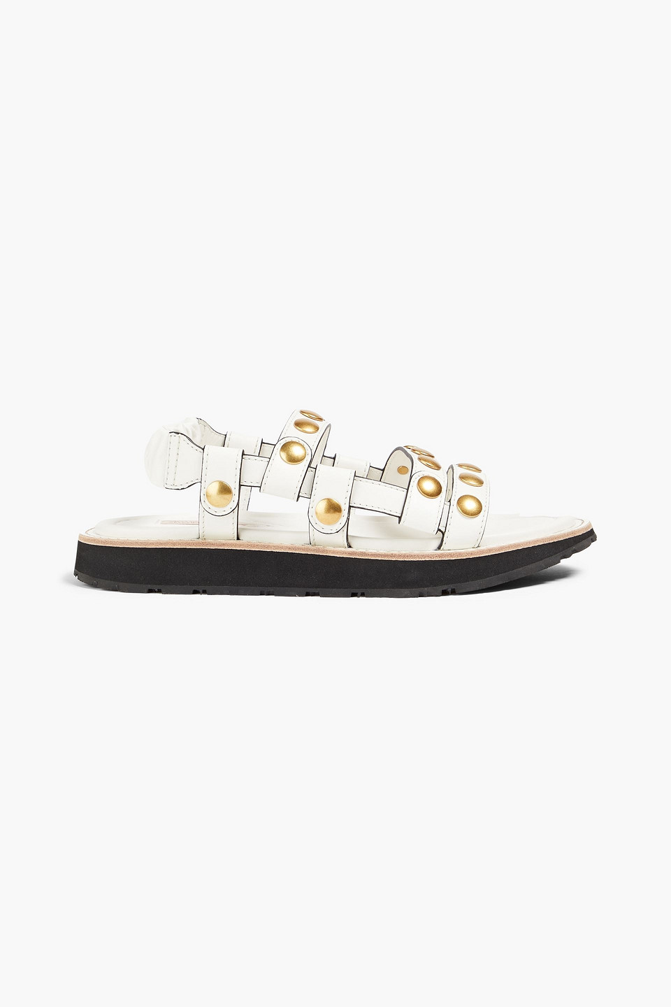 Zimmermann Studded Leather Slingback Sandals In Off-white