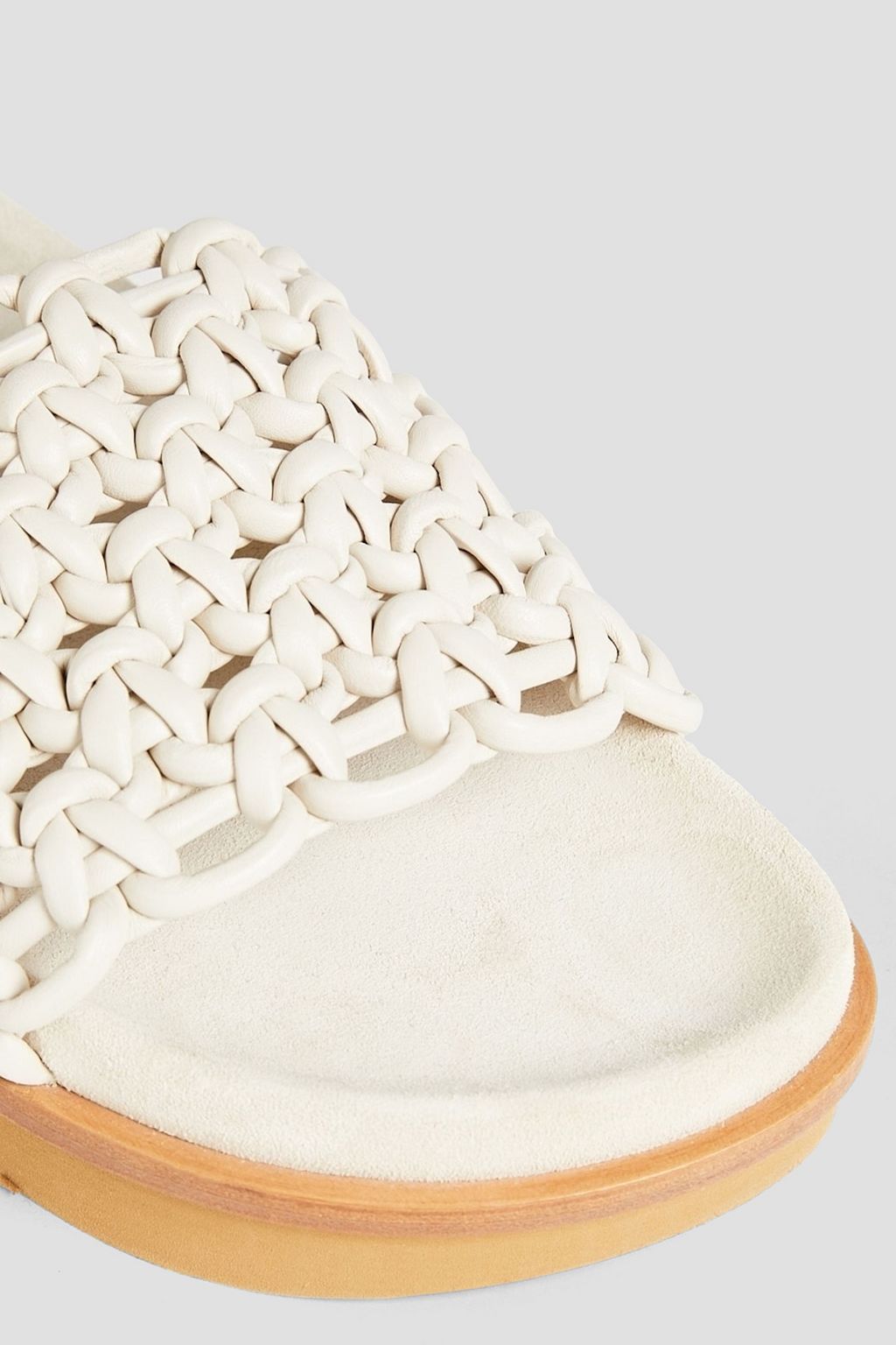 CHLOÉ Woven leather platform sandals