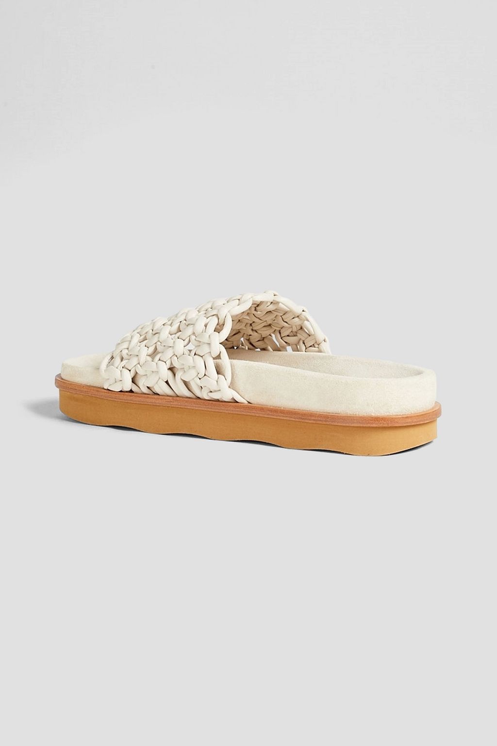 CHLOÉ Woven leather platform sandals