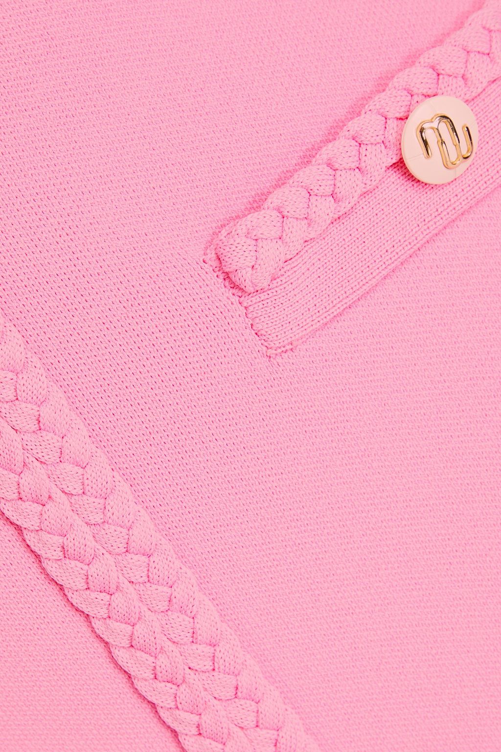 MAJE Embellished knitted mini skirt