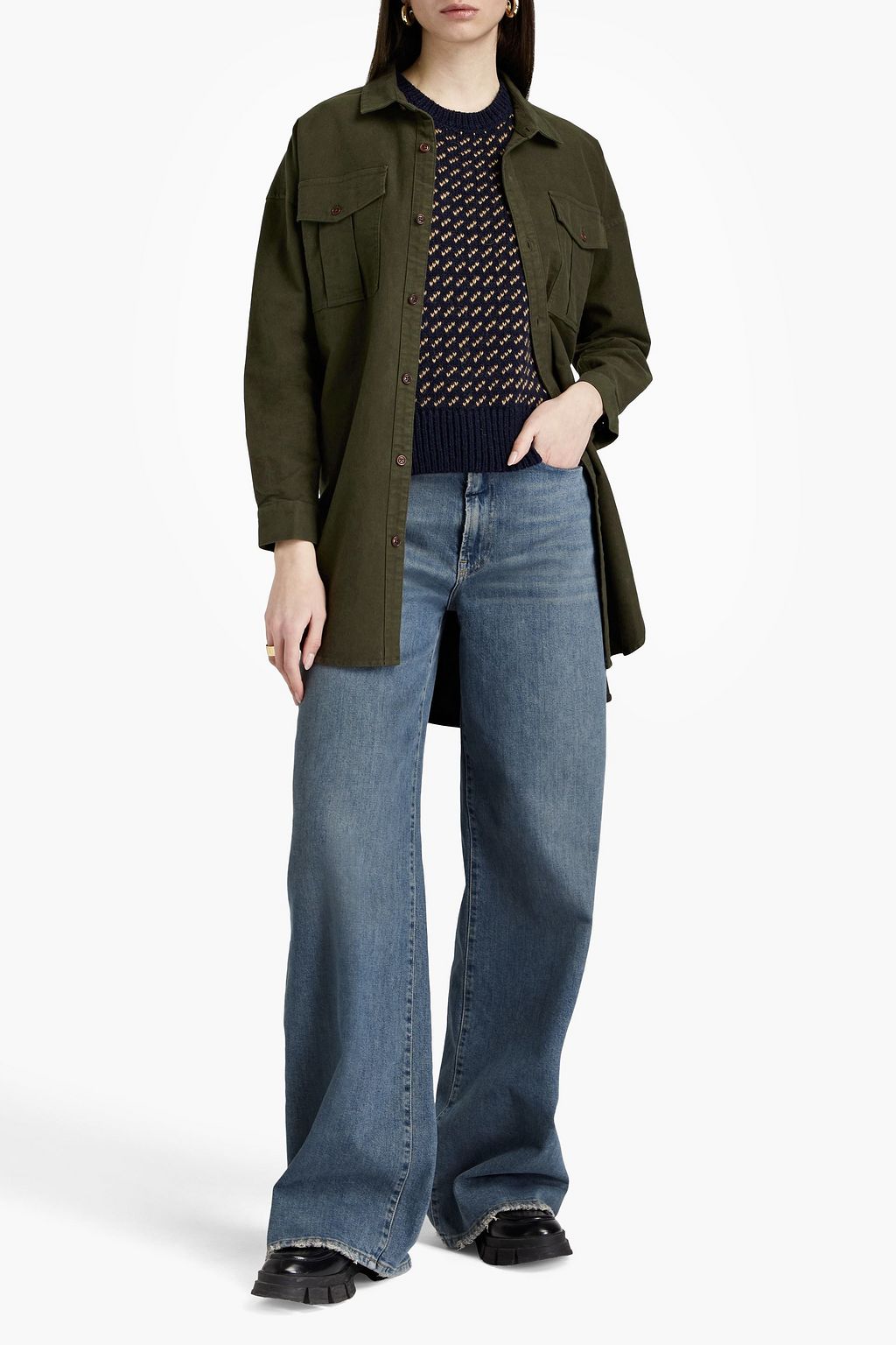 ALEX MILL Keeper cotton-blend moleskin shirt