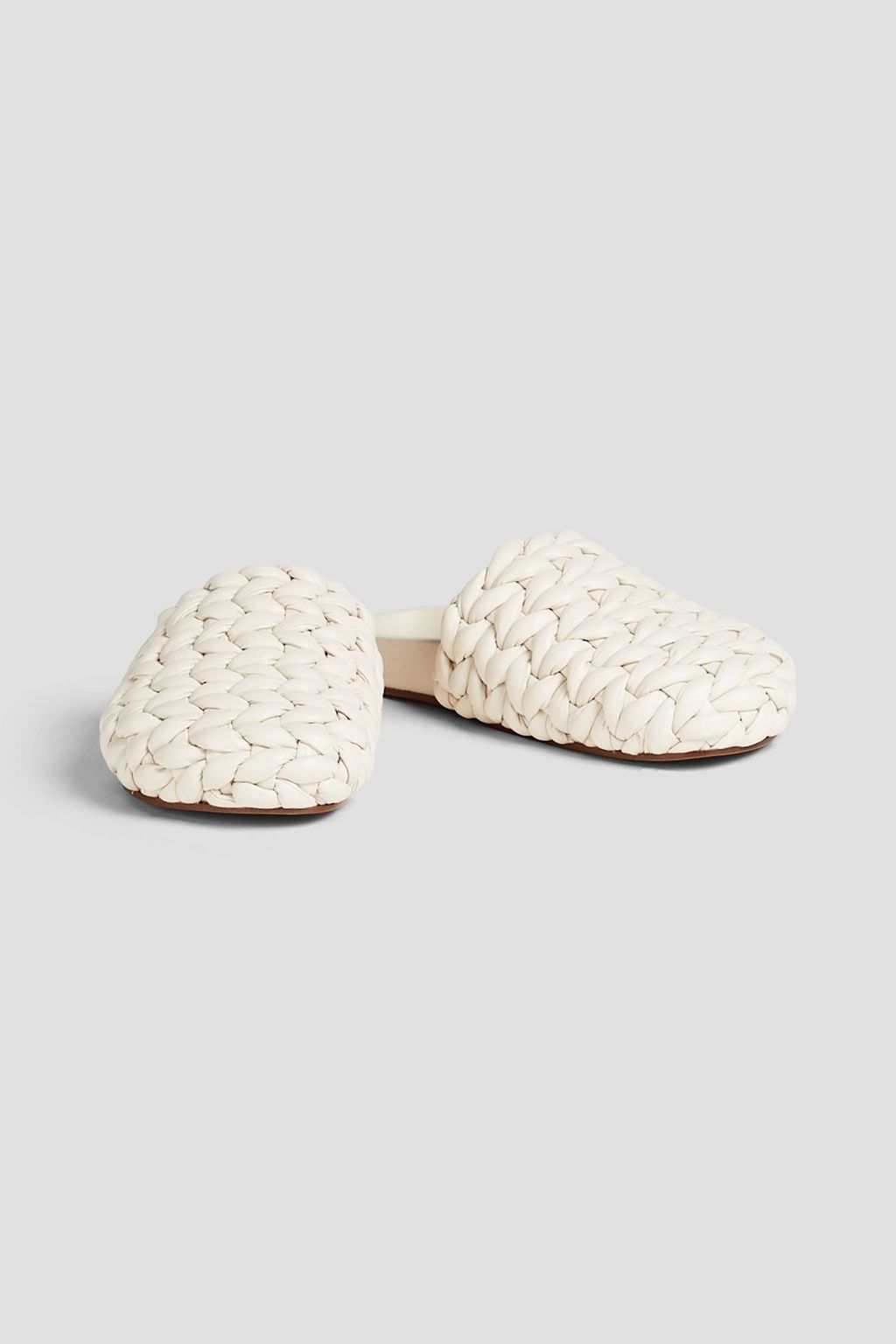 CHLOÉ Woven leather slippers