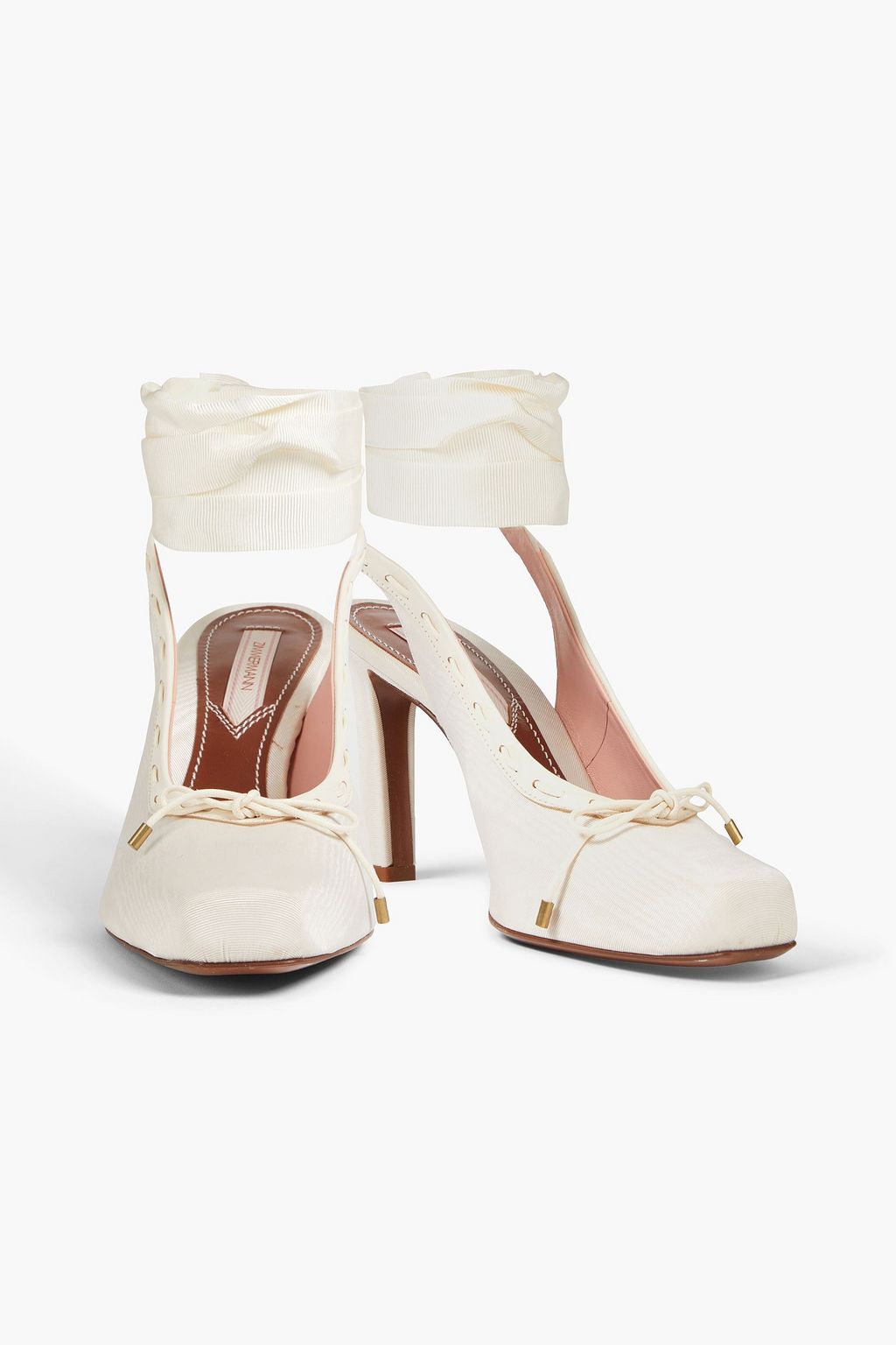 ZIMMERMANN Chisel Toe Ballerina 85 Pumps aus Moiré