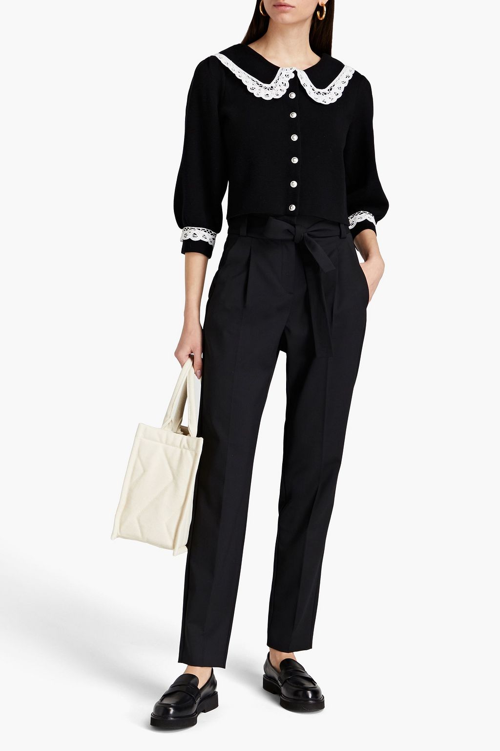 MAJE Twill tapered pants