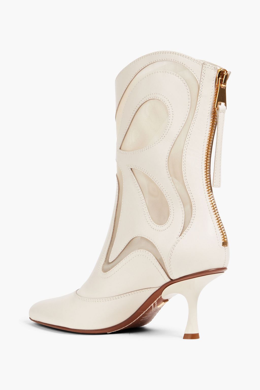 ZIMMERMANN Ankle Boots aus Leder und Mesh