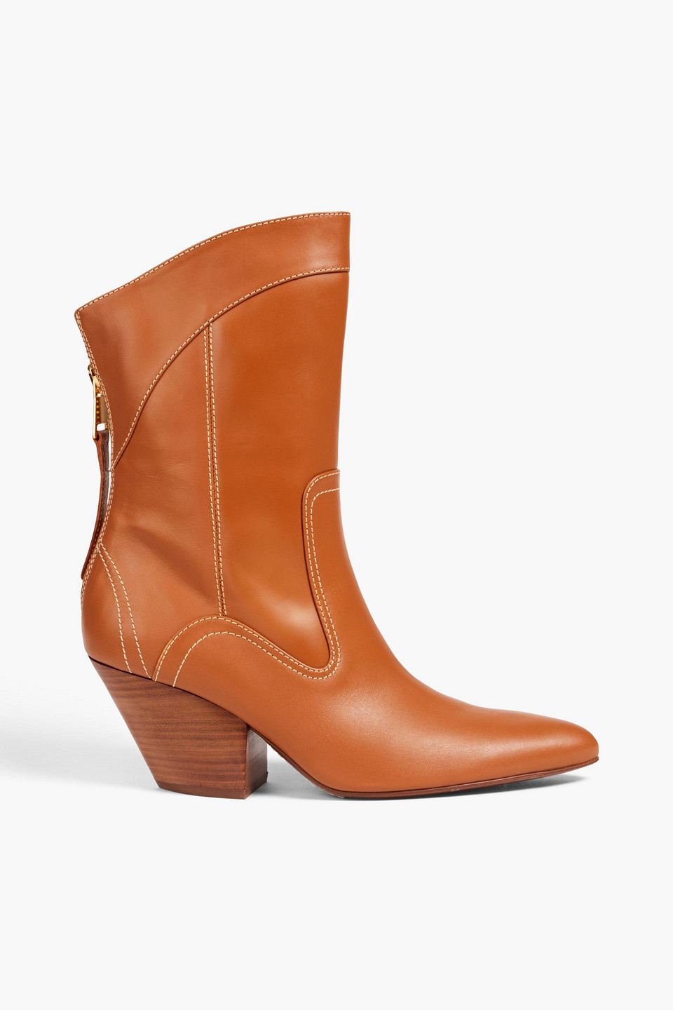 Zimmermann Leather Ankle Boots In Tan