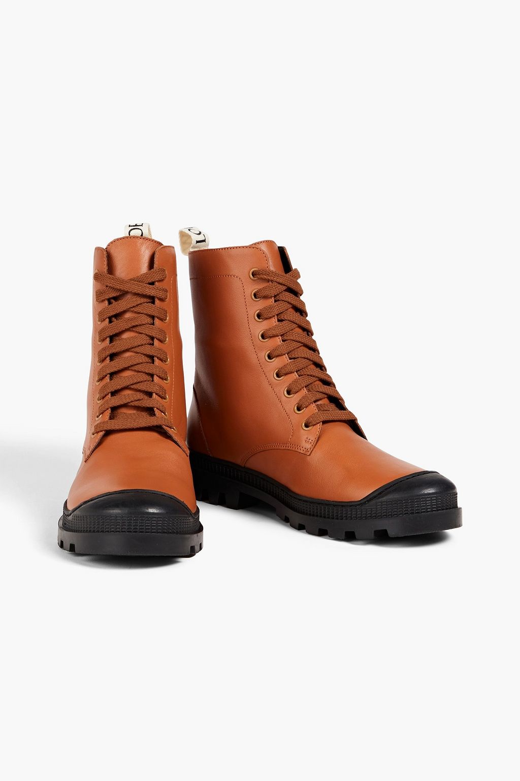 Tan Leather combat boots LOEWE THE