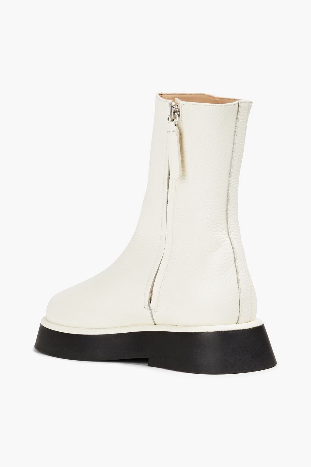 WANDLER Textured-leather platform ankle boots