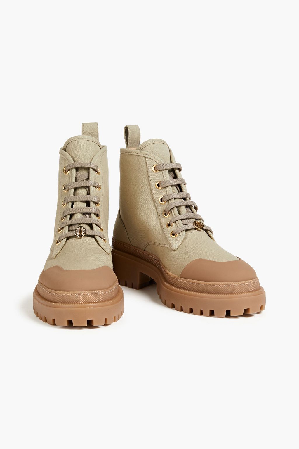 MAJE Canvas combat boots