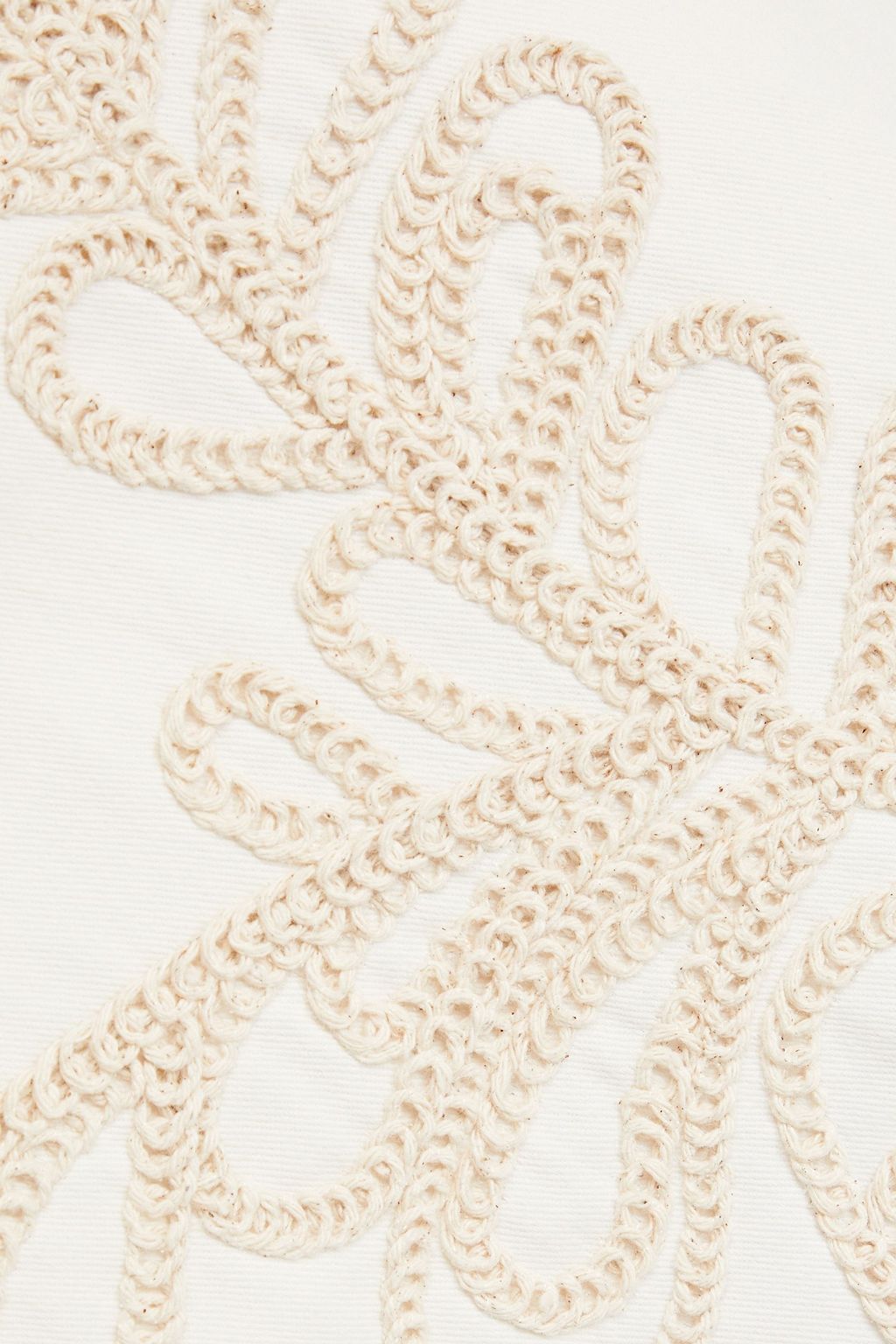 MAJE Broderie anglaise cotton mini skirt