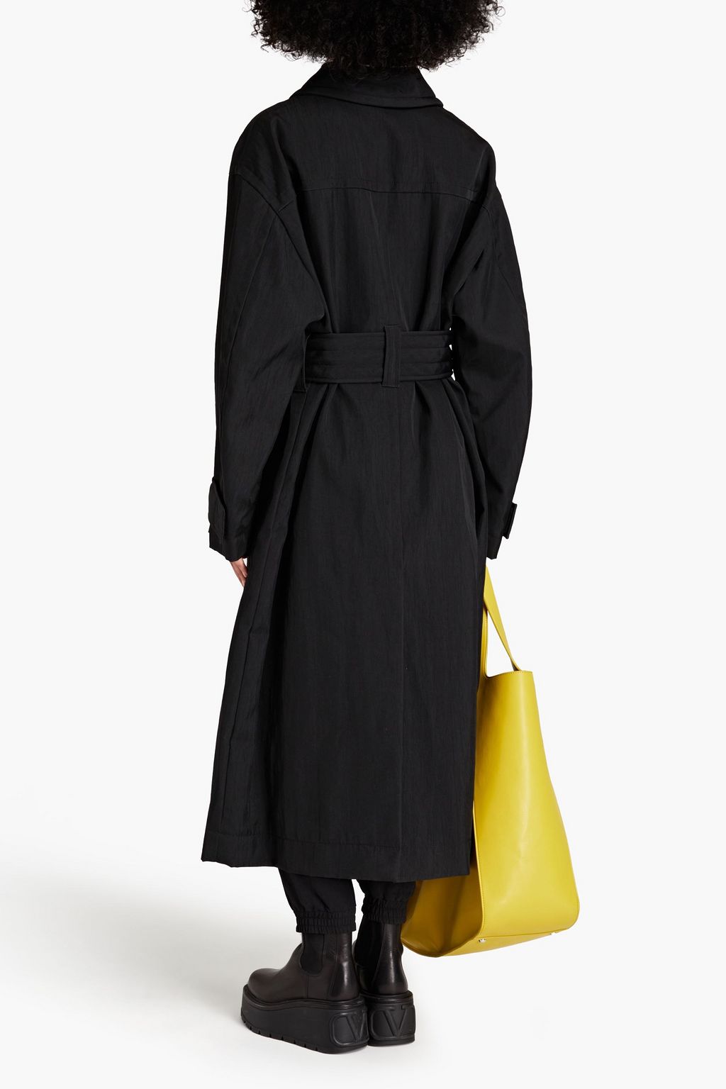 MERYLL ROGGE Webbing-trimmed belted shell coat