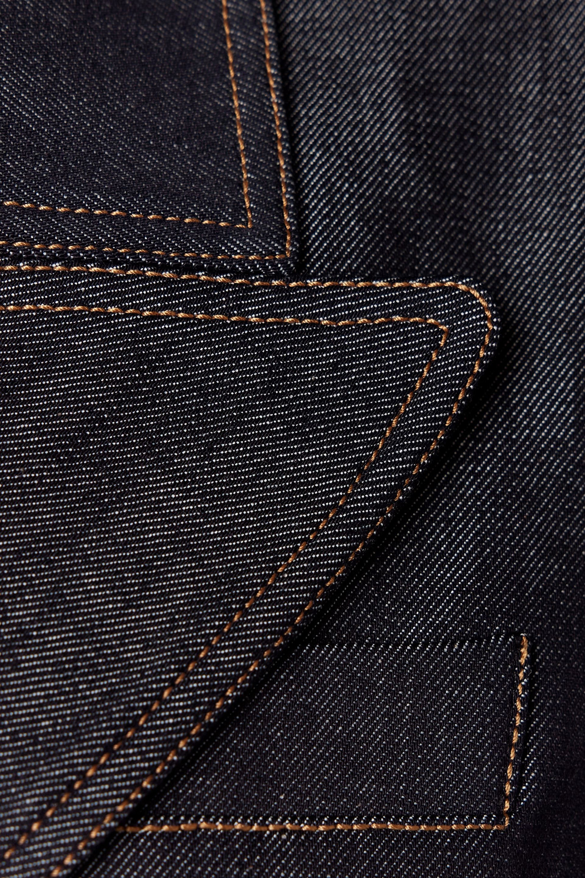 Adam Lippes Belted double-breasted denim jacket thumbnail