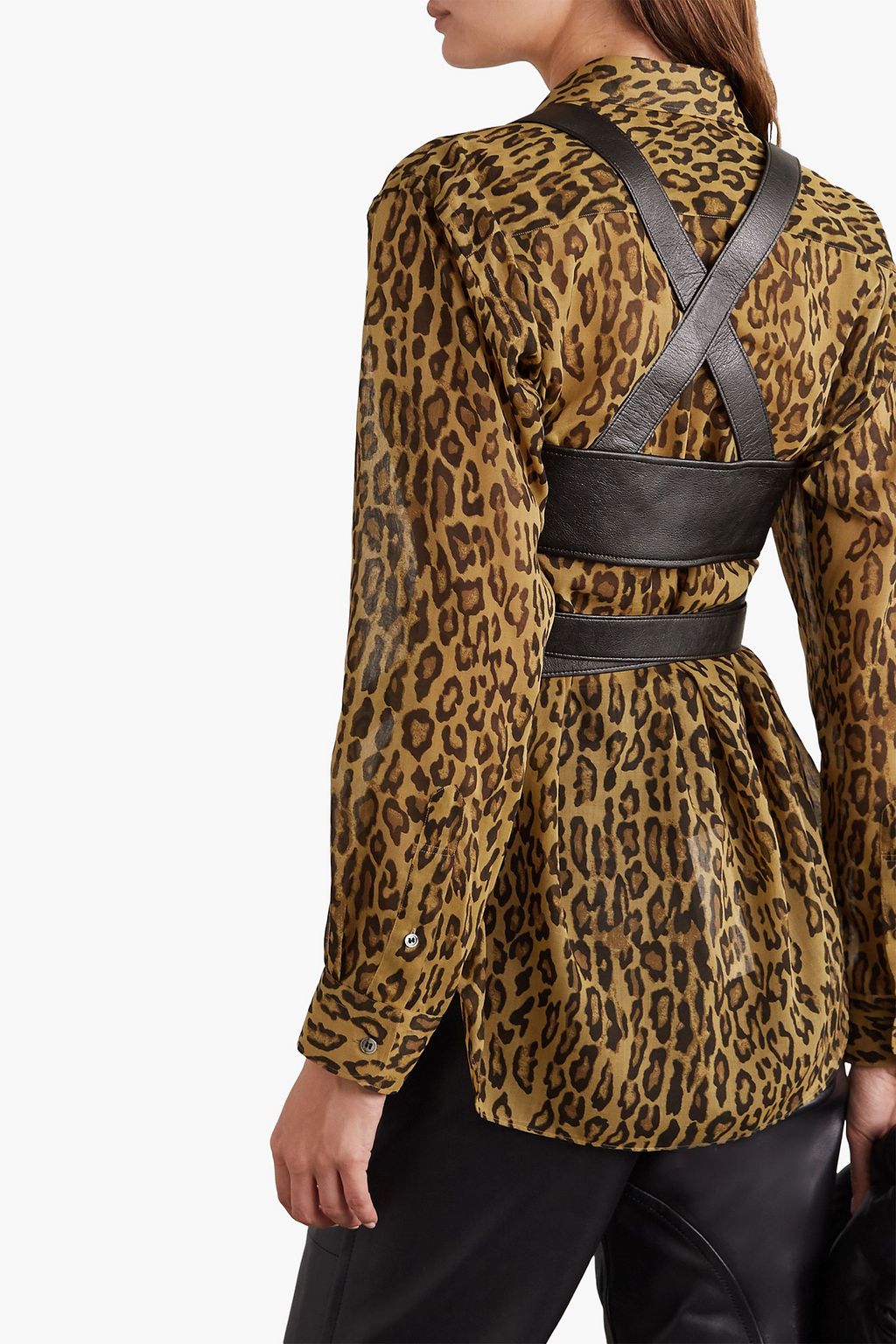 JUNYA WATANABE COMME DES GARÇONS Leopard-print voile shirt