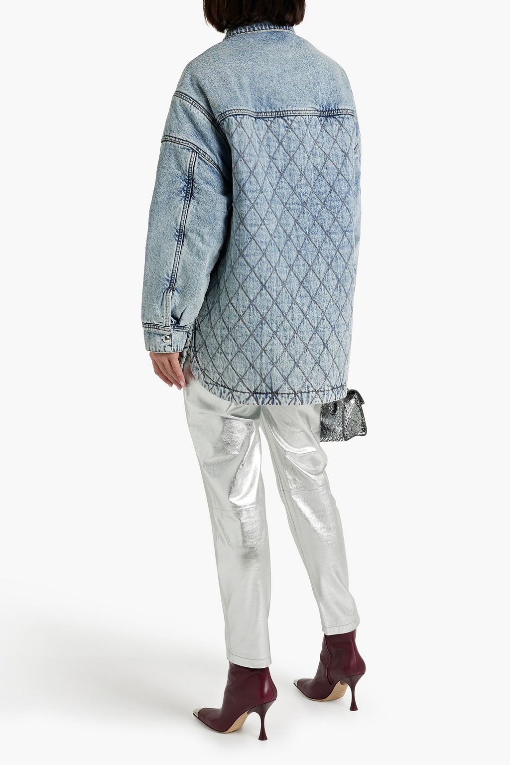 IRO Elemy acid-wash quilted denim jacket