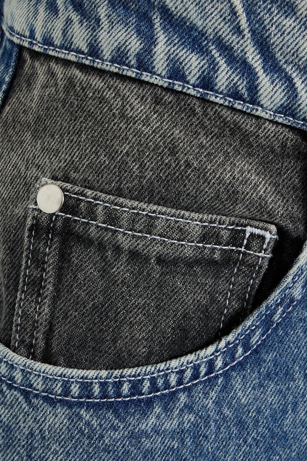 IRO Verrie patchwork high-rise tapered jeans