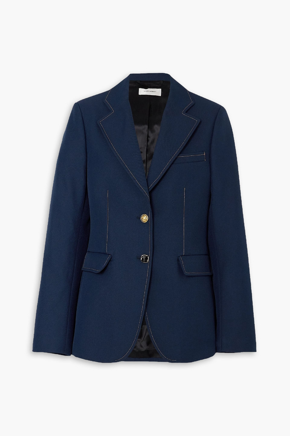 Wales Bonner Blues Topstitched Drill Blazer
