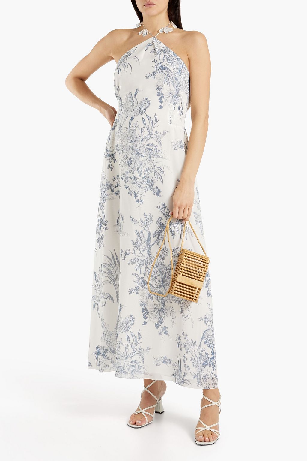 SACHIN & BABI Tessa printed chiffon halterneck maxi dress