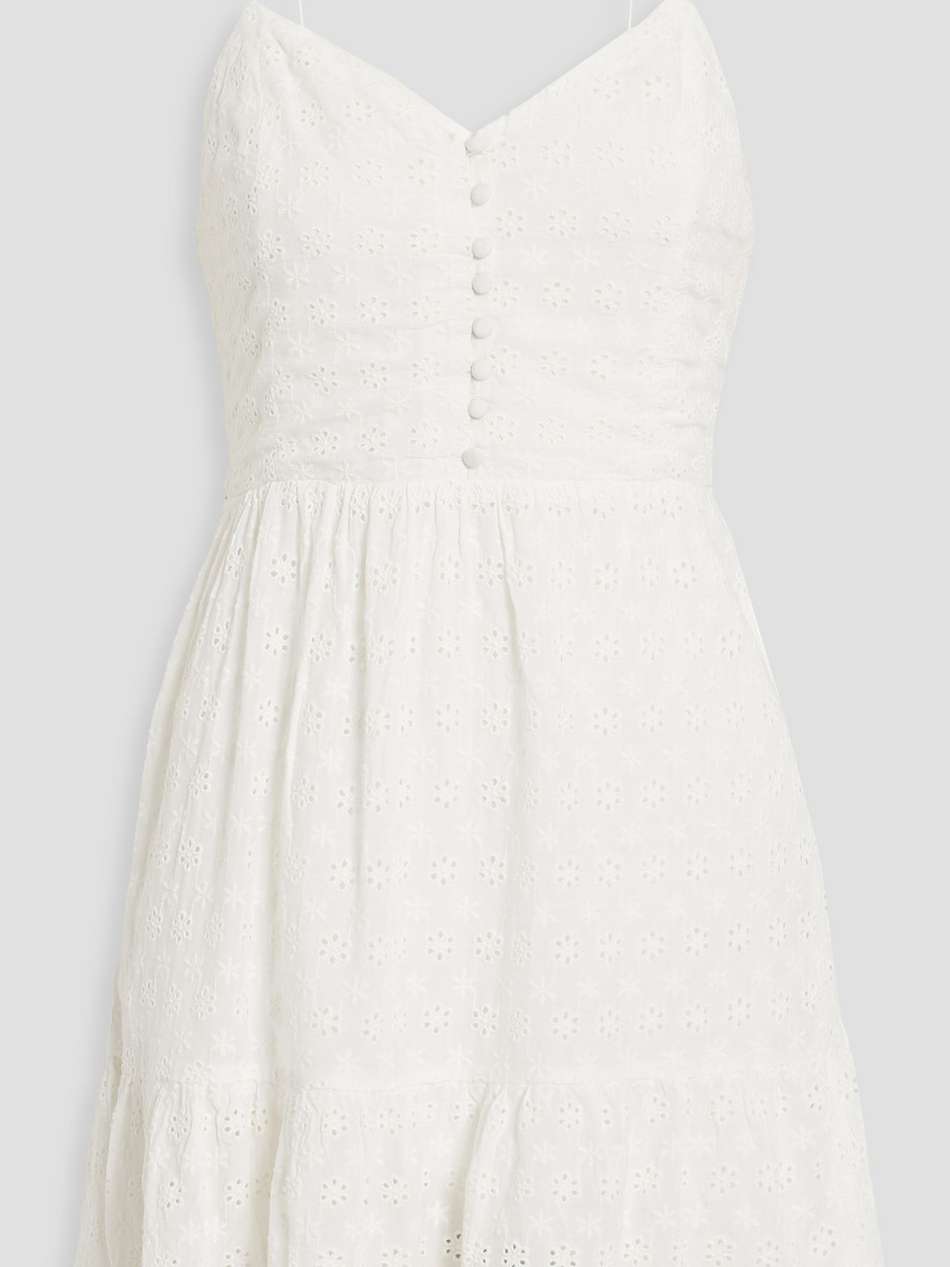 fae gathered broderie anglaise mini dress