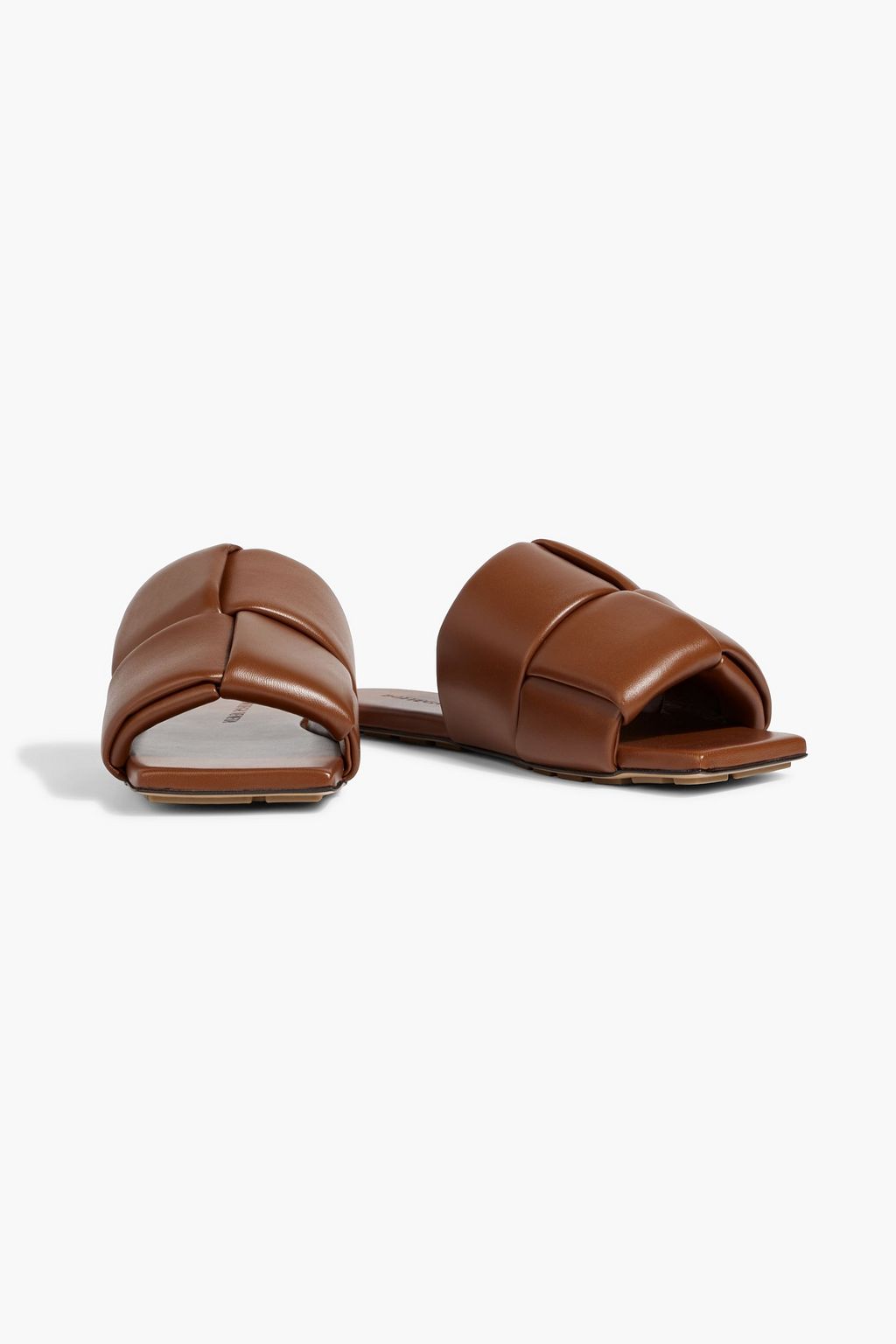 BOTTEGA VENETA Patch intrecciato padded leather slides