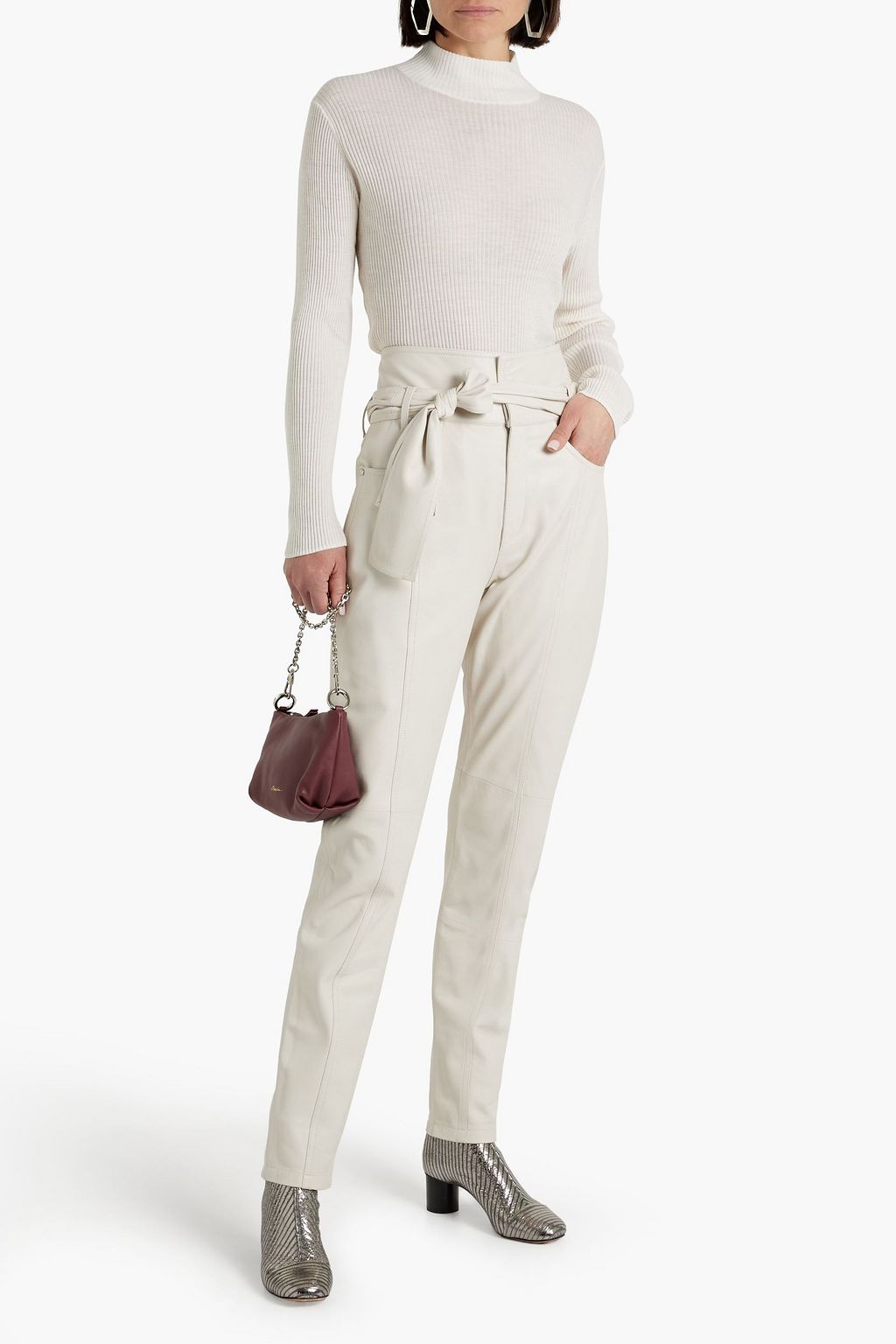 IRO Elisa Pullover aus gerippter Merinowolle