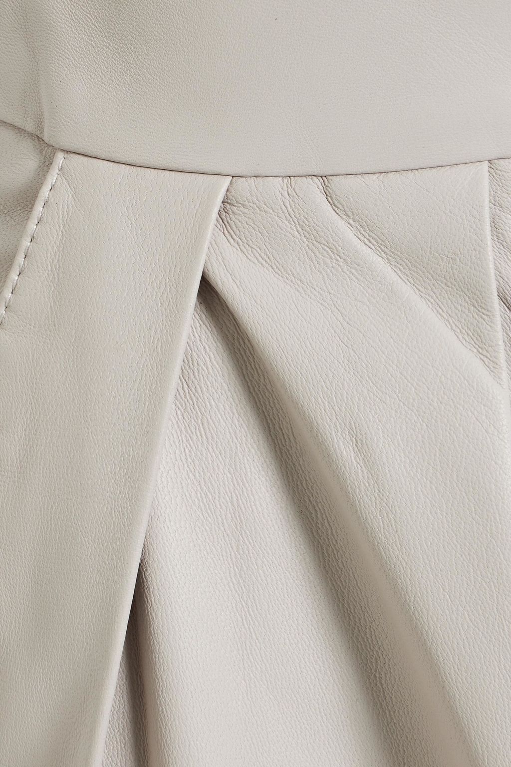 IRO Bisho pleated leather tapered pants