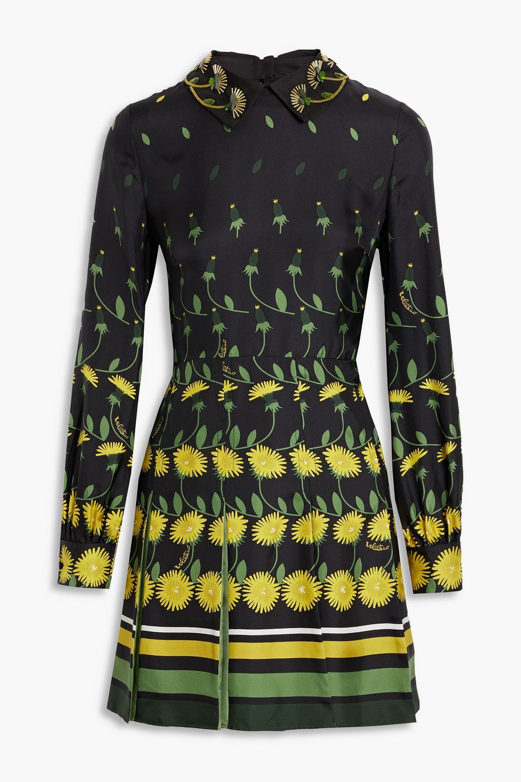 Valentino Garavani Monogram Print Zip-Up Mini Dress