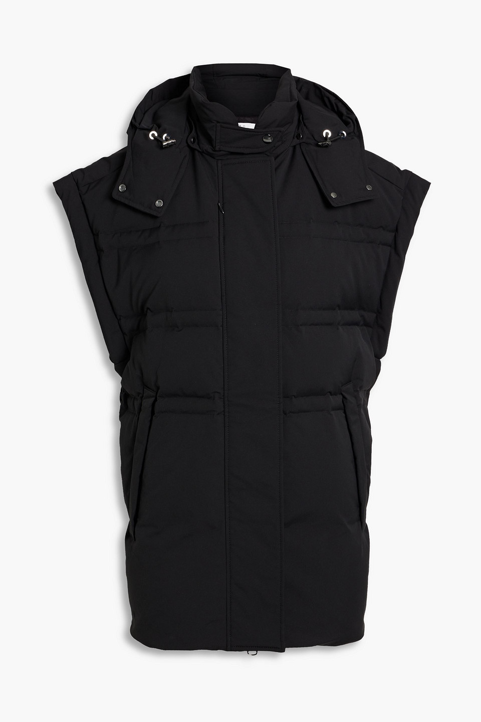 Iro Rove Quilted Shell Hooded Waistcoat In Black