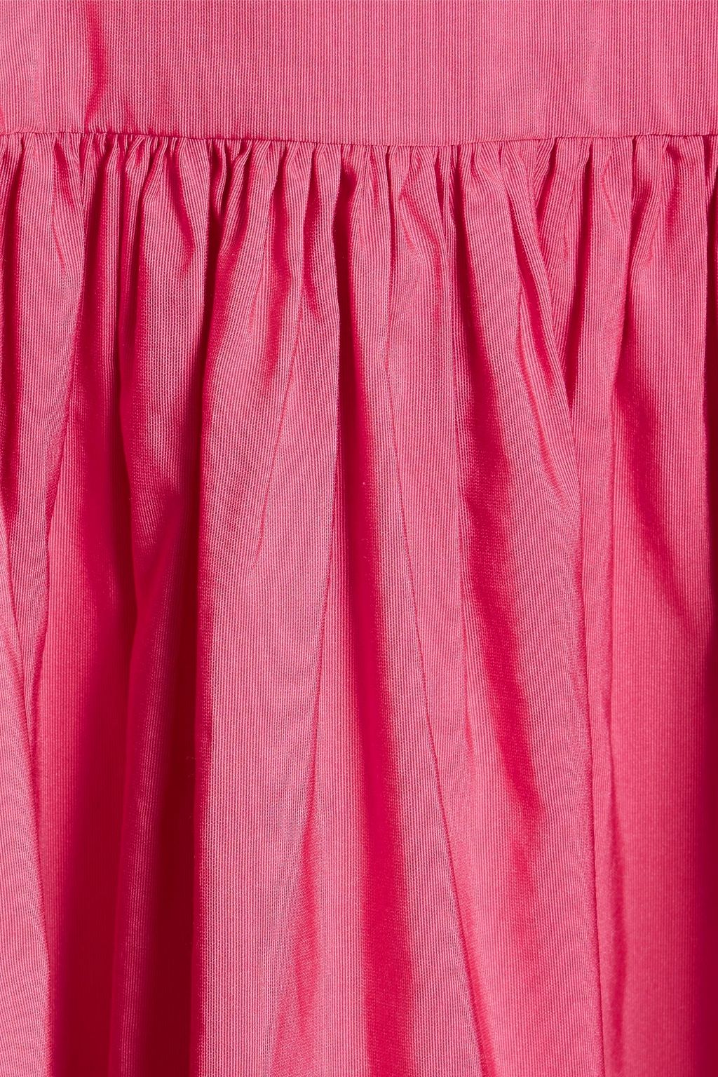VALENTINO GARAVANI Gathered cotton-blend taffeta mini dress