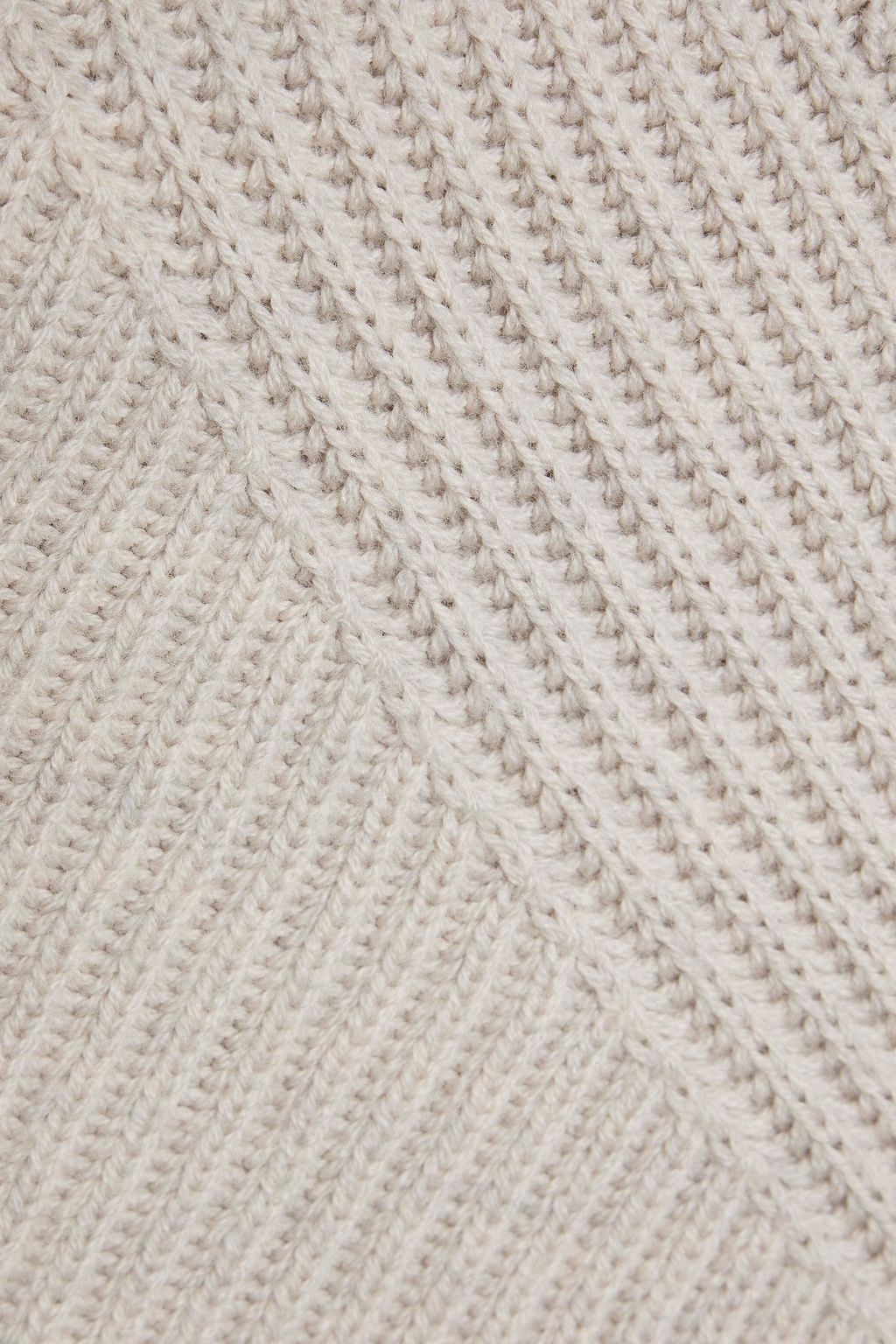 IRO Joanna Pullover aus gerippter Merinowolle mit halblangem Reißverschluss