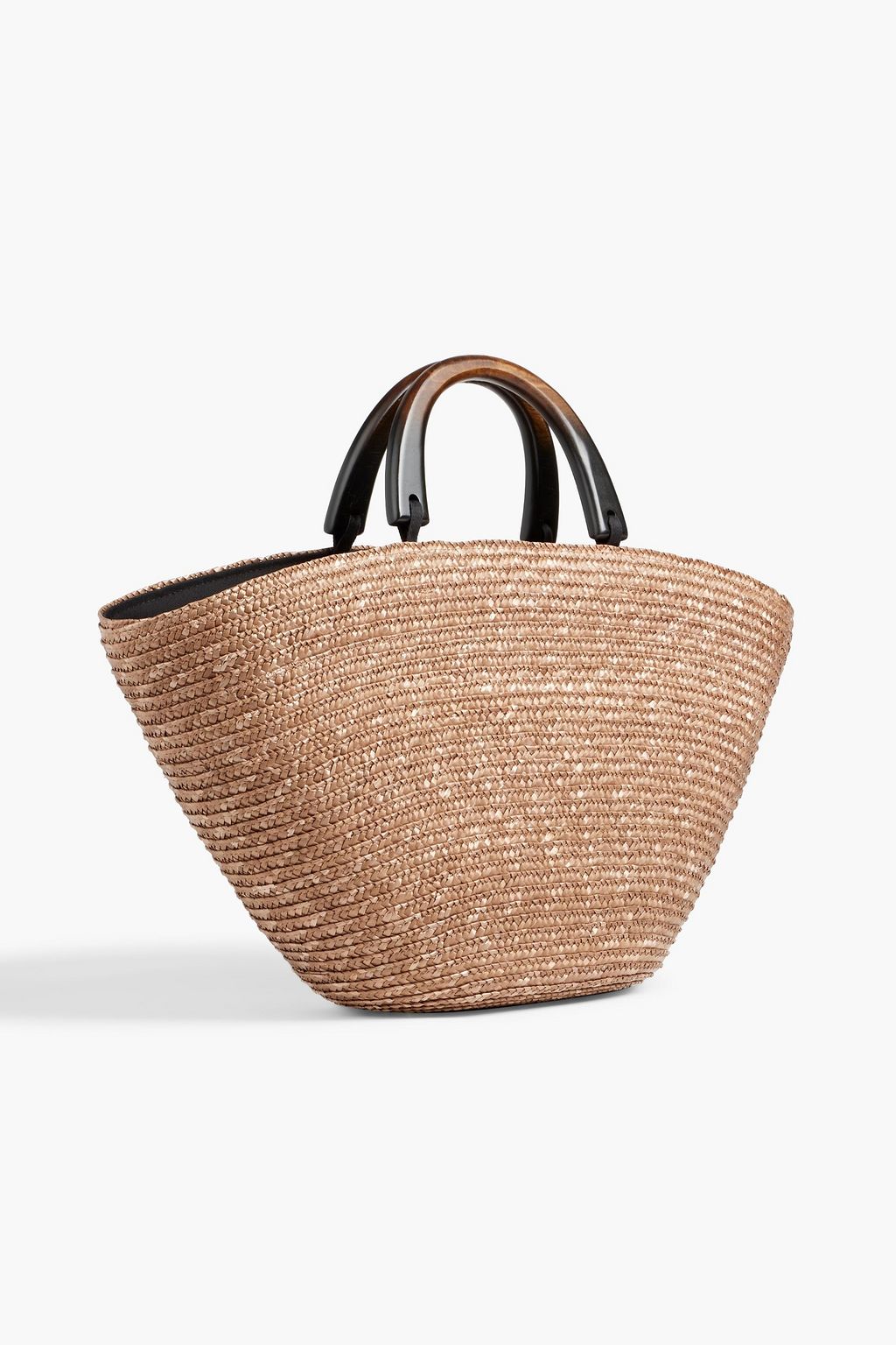 EUGENIA KIM Carlotta suede-trimmed straw tote
