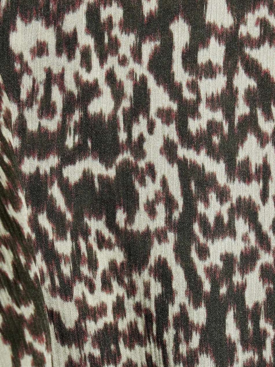 romeri pleated leopard-print silk-crepon midi dress