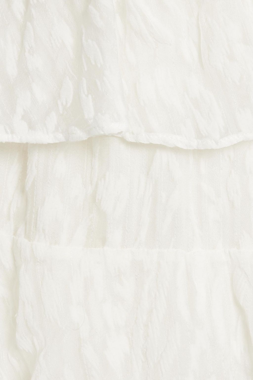 IRO Looks tiered devoré silk-chiffon mini skirt