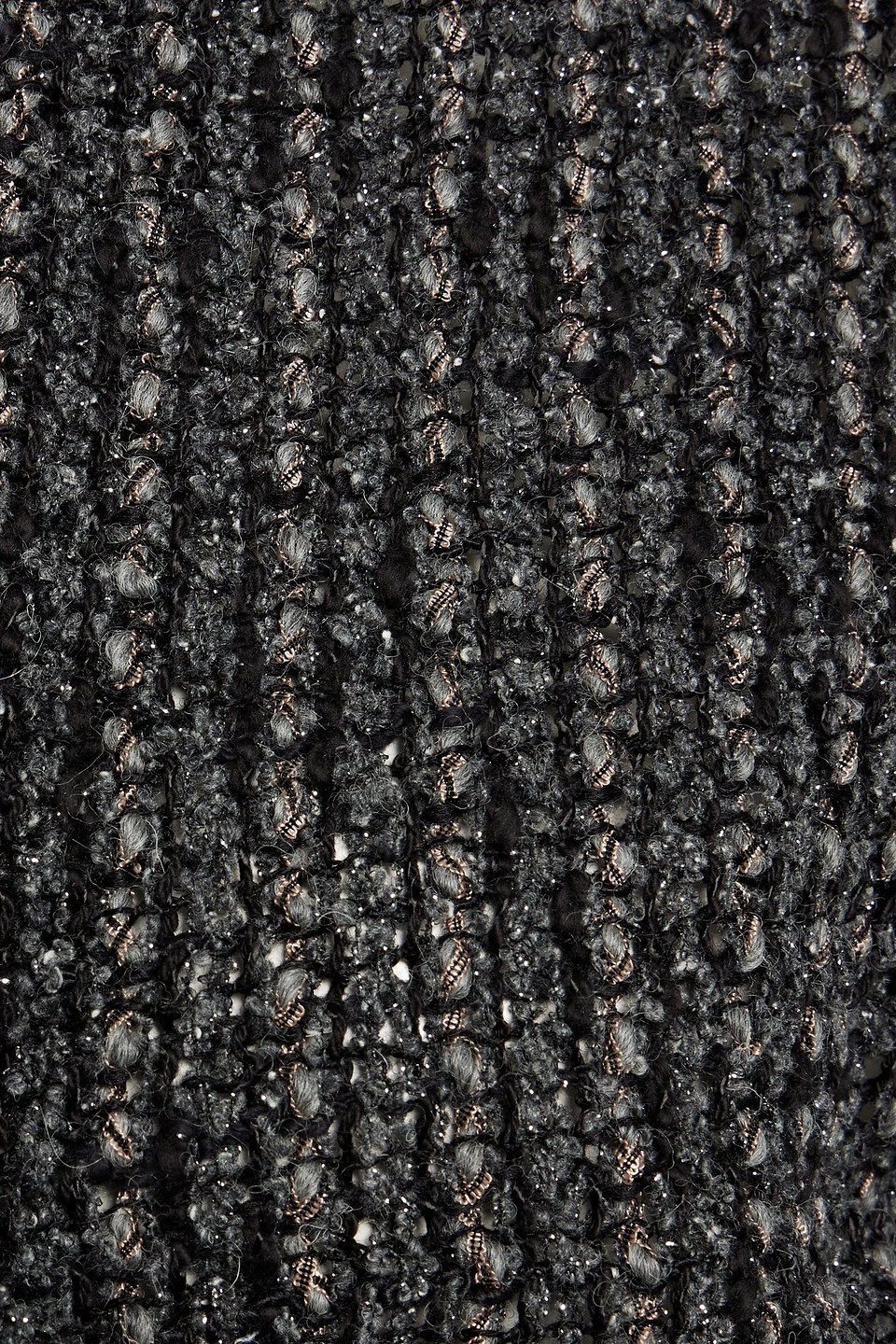 Iro Kent Pleated Metallic Bouclé-knit Top In Charcoal