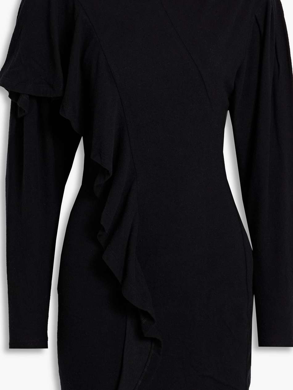 samina ruffled stretch-cotton jersey mini dress