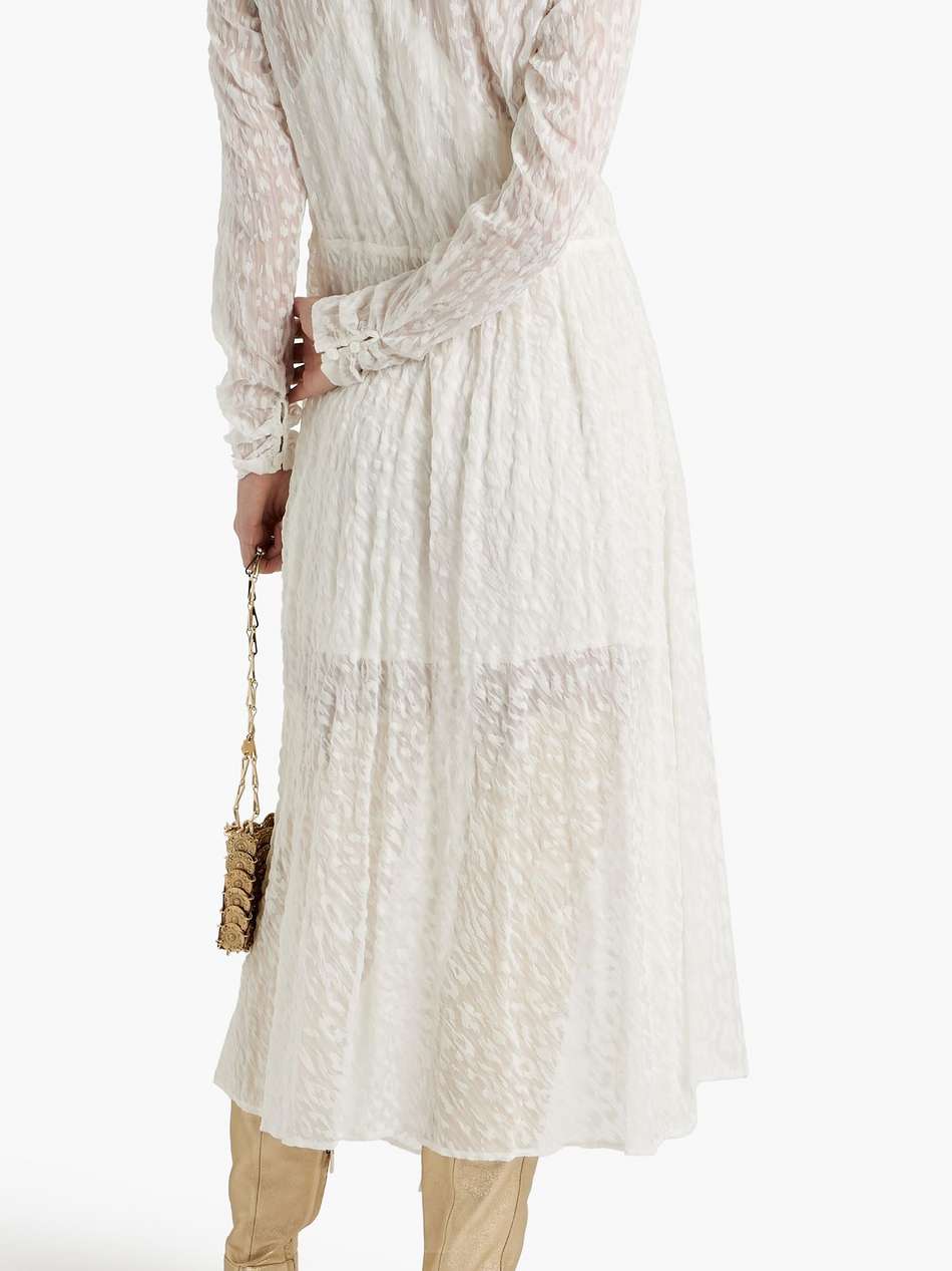 lexa wrap-effect devoré silk-chiffon midi dress