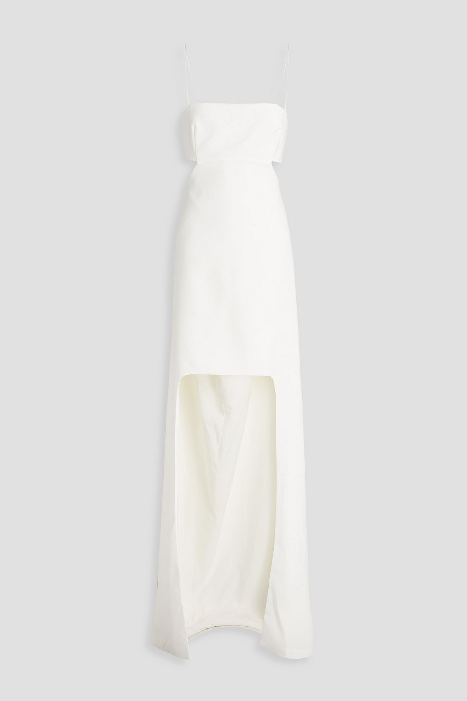 HALSTON ASHER ASYMMETRIC CUTOUT CREPE GOWN 3074457345635449660