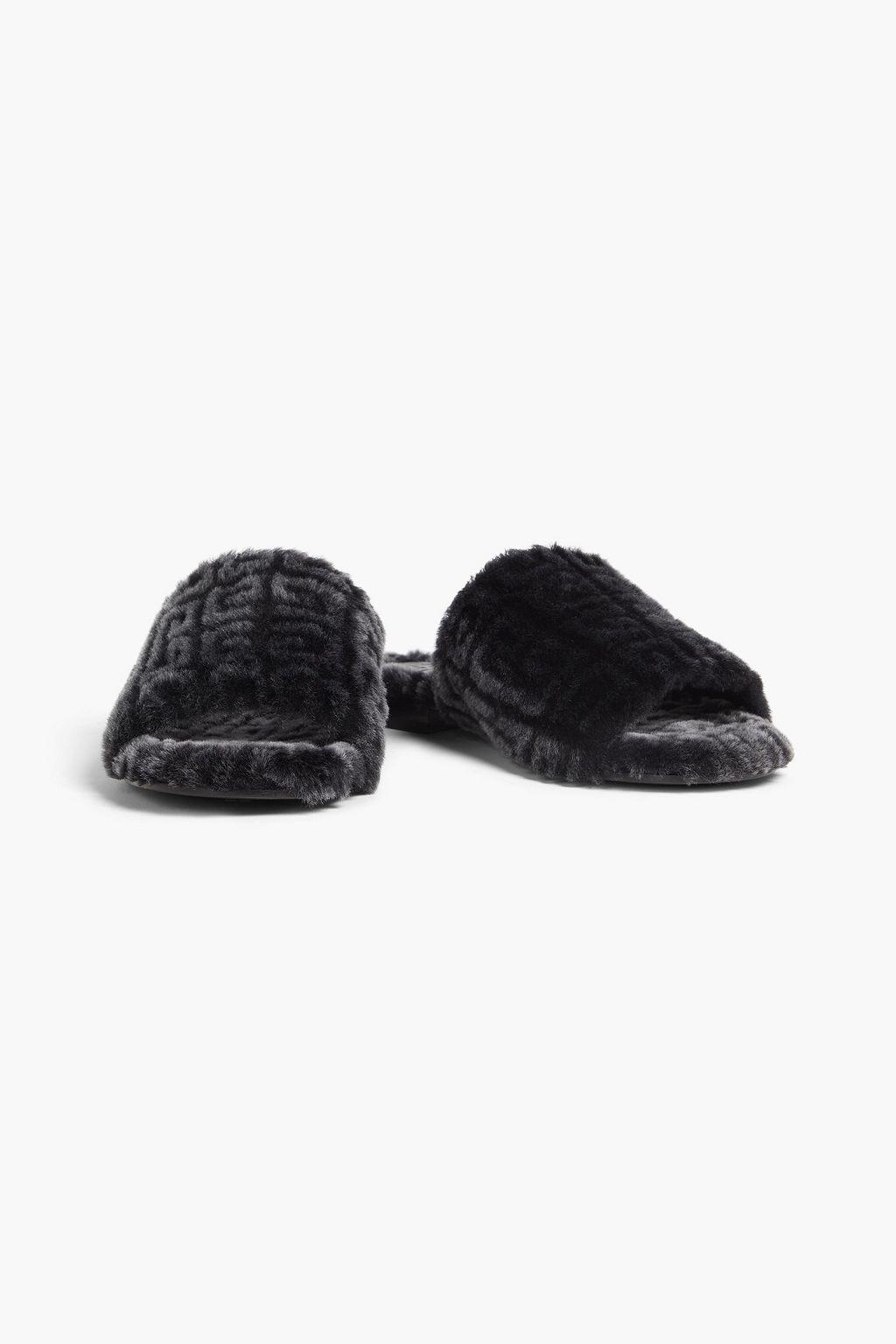 GIVENCHY 4G embossed shearling slides