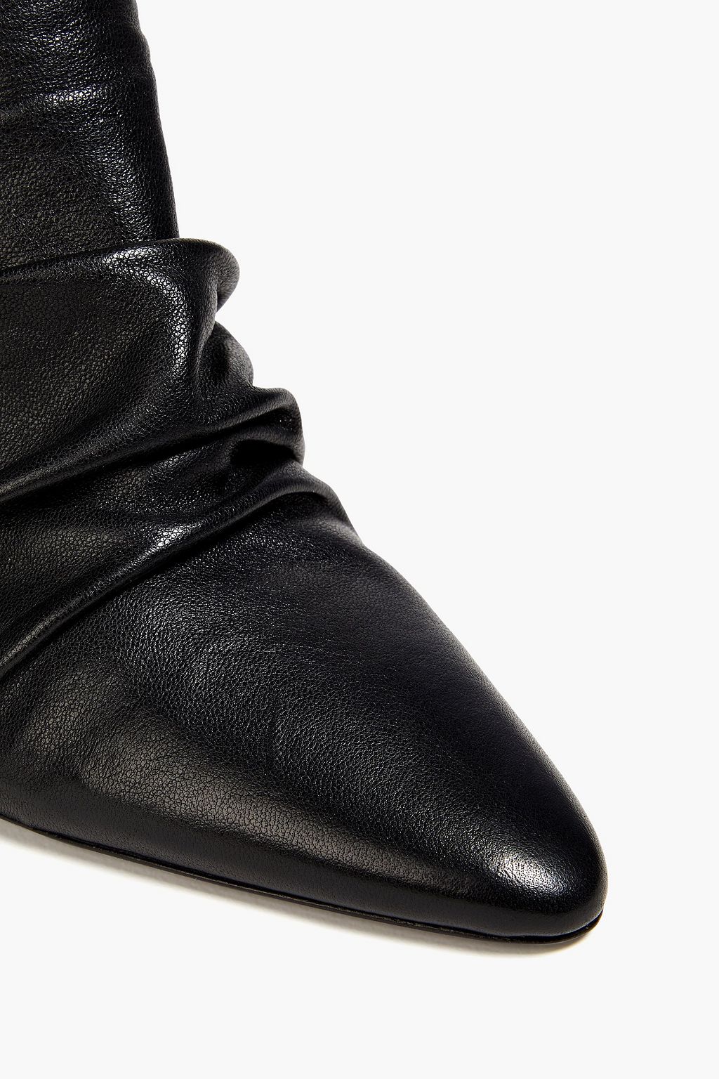 BALMAIN レザー ミュール ギャザー入り