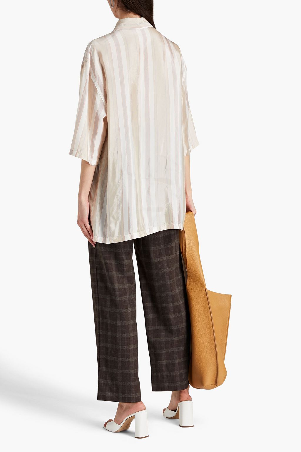 ACNE STUDIOS Striped satin shirt