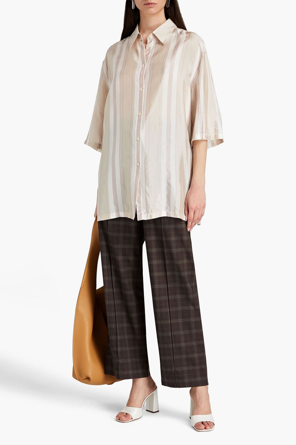 ACNE STUDIOS Striped satin shirt