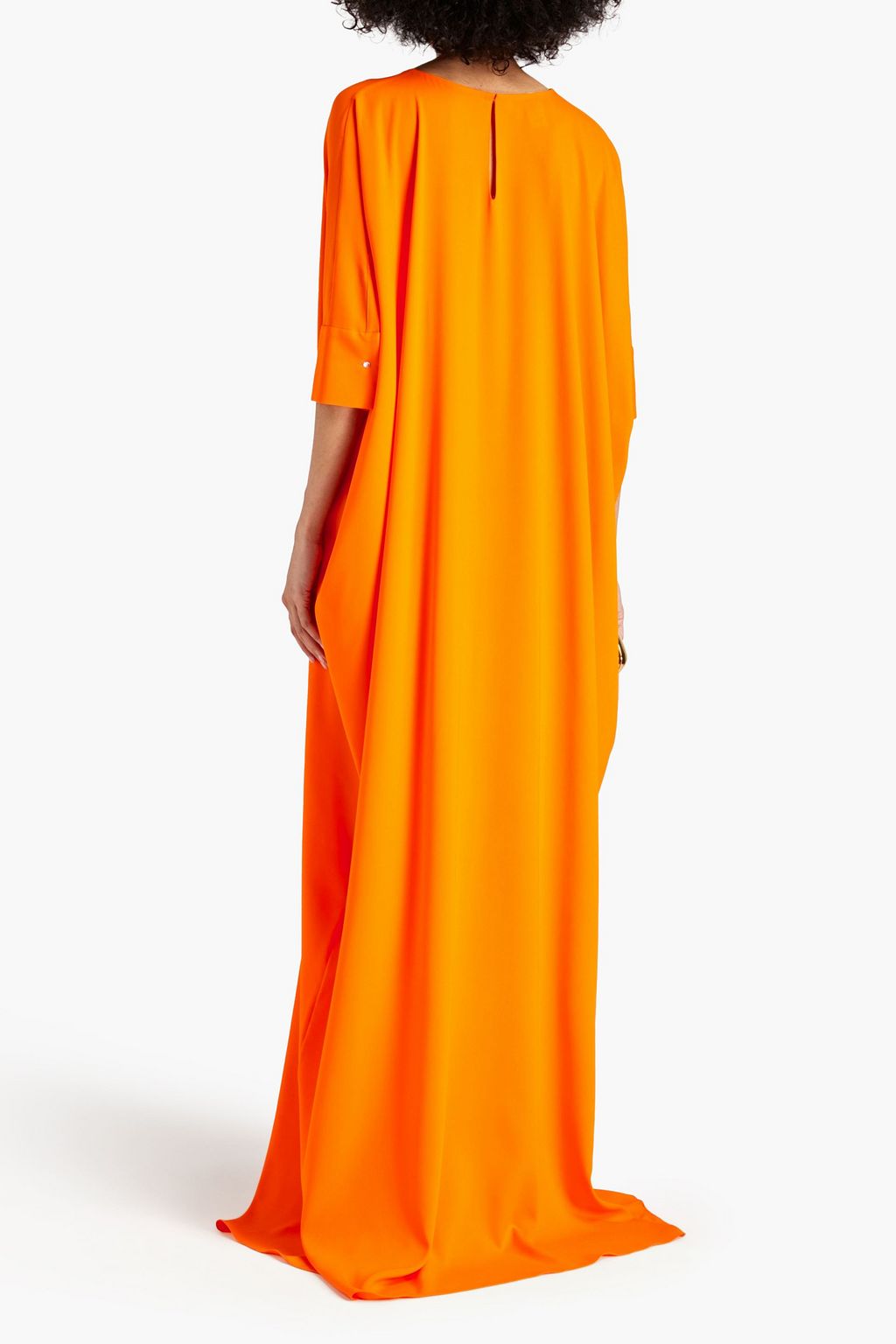 OSCAR DE LA RENTA Draped silk-blend crepe gown | Sale up to 70% off ...