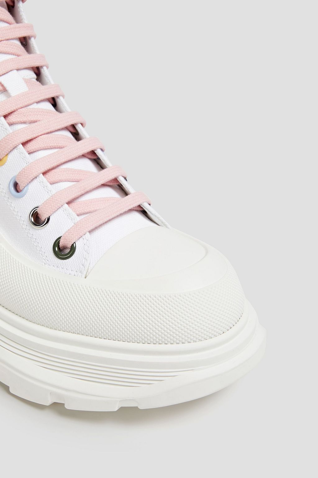 MCQUEEN Tread Slick rubber and canvas high-top sneakers