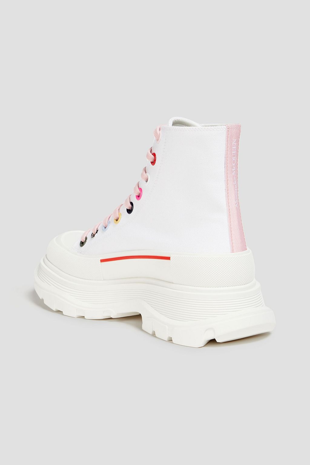 MCQUEEN Tread Slick rubber and canvas high-top sneakers