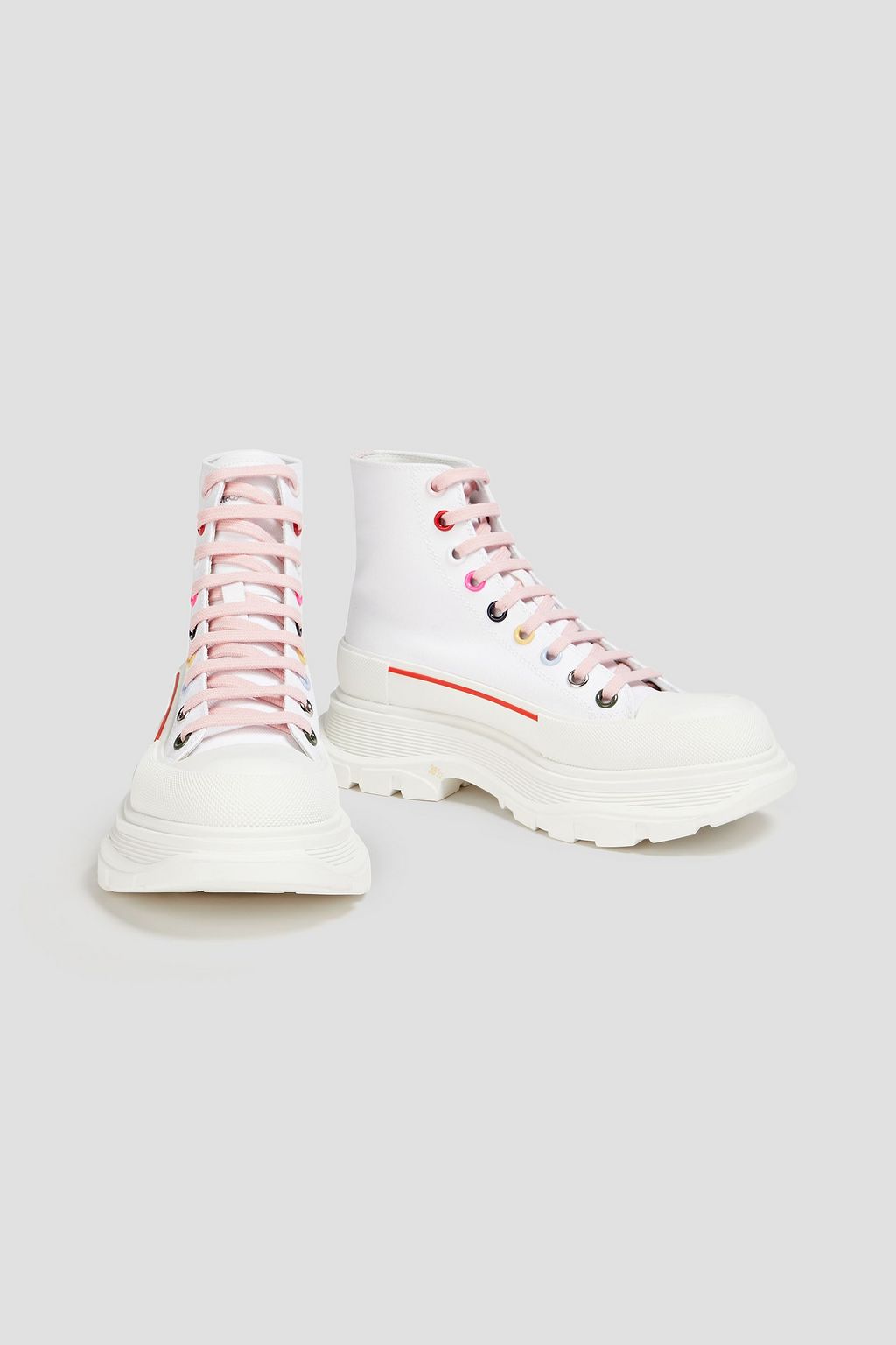 MCQUEEN Tread Slick rubber and canvas high-top sneakers