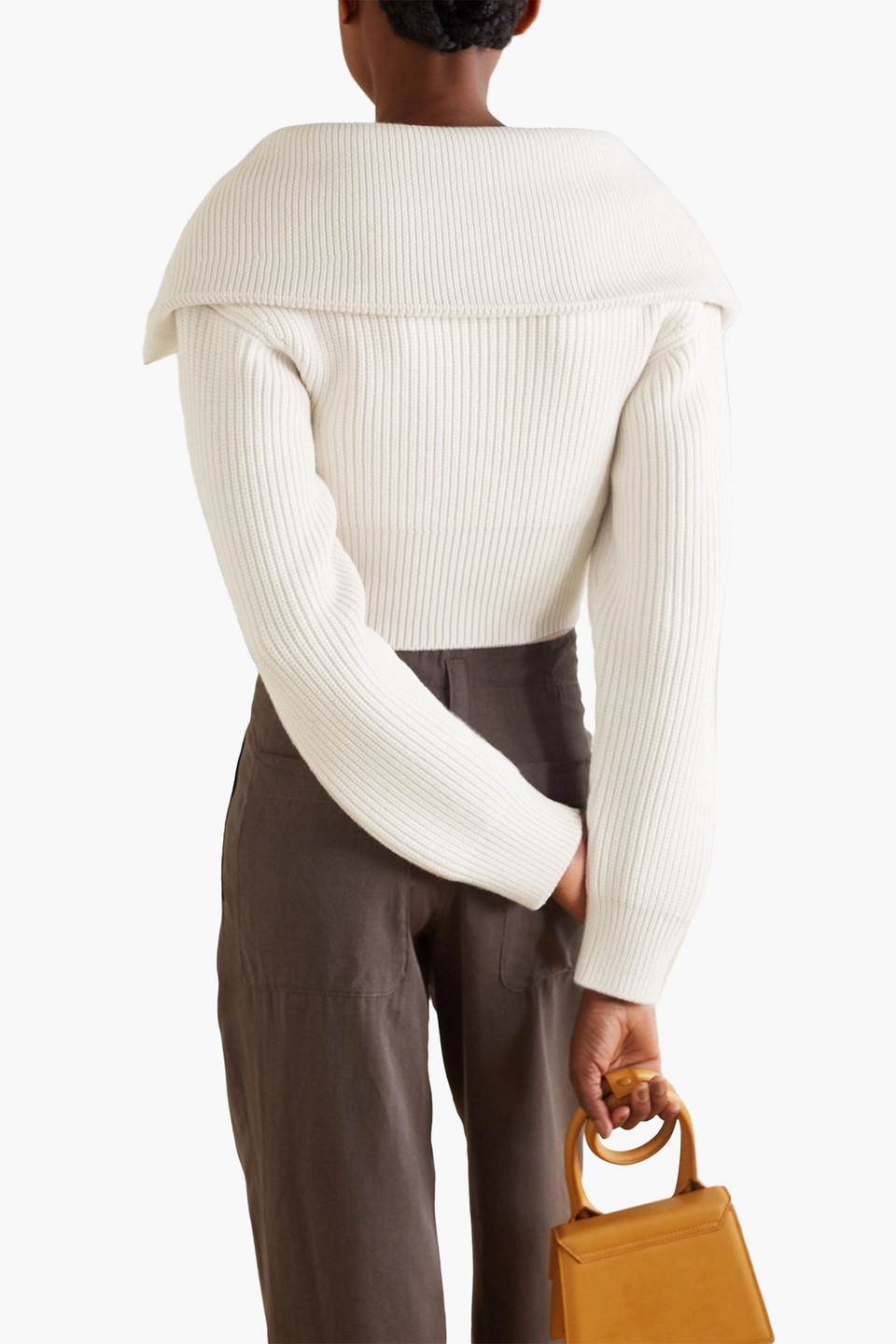 Jacquemus - Risoul Mehrlagiger Cropped Pullover Aus Gerippter Merinowolle - Weiß - Fr 34 